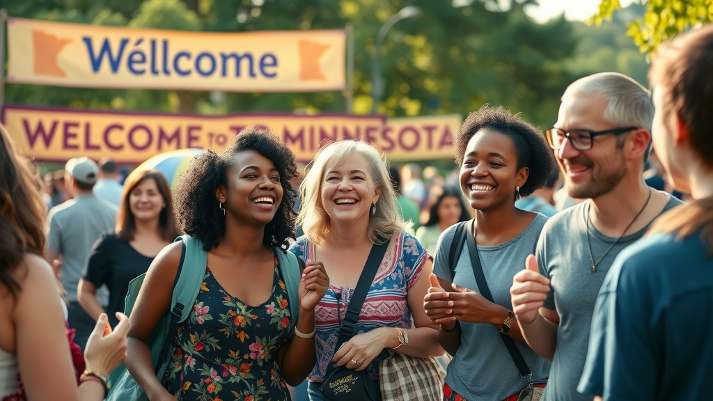 Welcoming Minnesota communities at outdoor festival - inclusive Minnesota travel